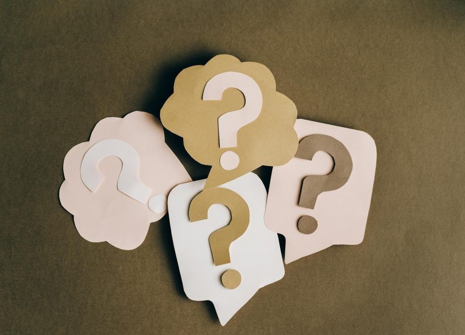 question marks on paper crafts